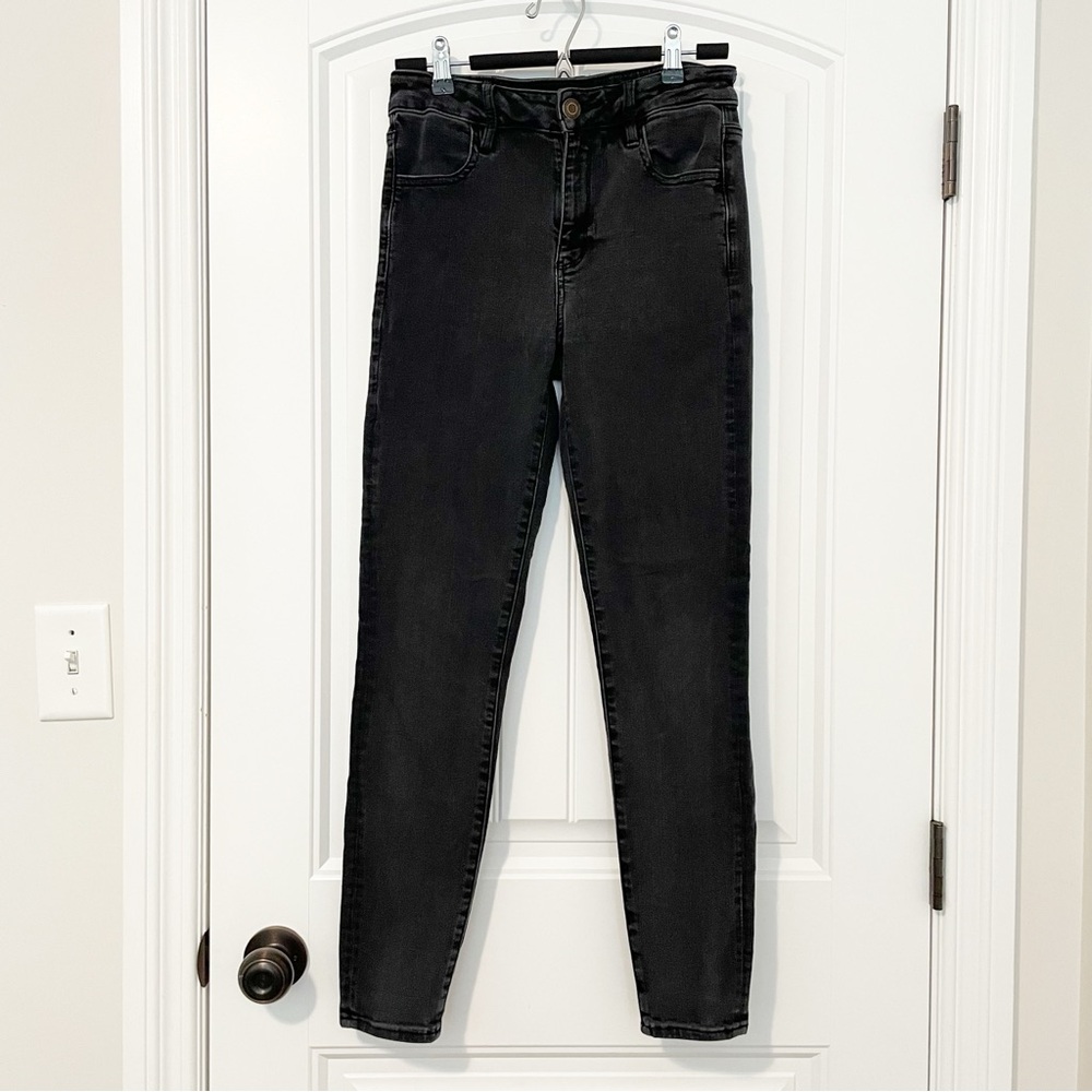 American Eagle Next Level Stretch Hi Rise Jegging Black Size 8